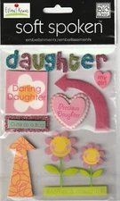 MAMBI Soft Spoken Ellen Kranz 3D Stickers DAUGHTER Theme 95260 Fast FREE Ship!