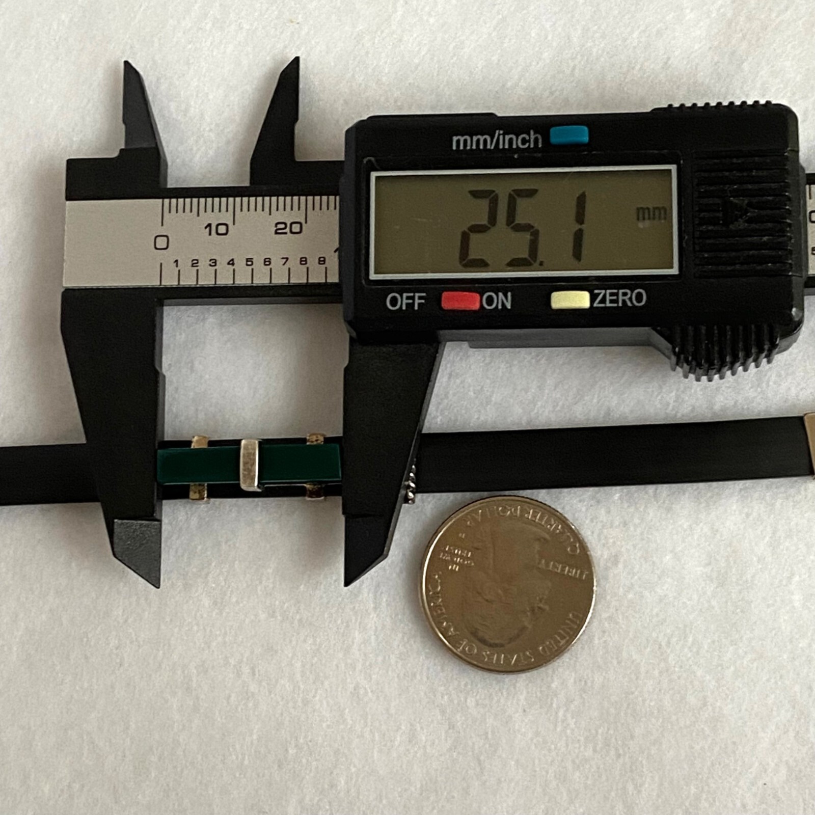 Sterling Silver 925 Rectangular Green Acrylic Bla… - image 14