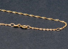 ✅ Gold Kette 333/- Goldkette 40cm Frau Gelbgold Singapur Kette Halskette Collier