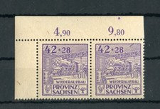 SBZ Nr.89A II + F2 ** ECKRANDPAAR 42Pfg. PLATTENFEHLER ME 40,-++ (129063)