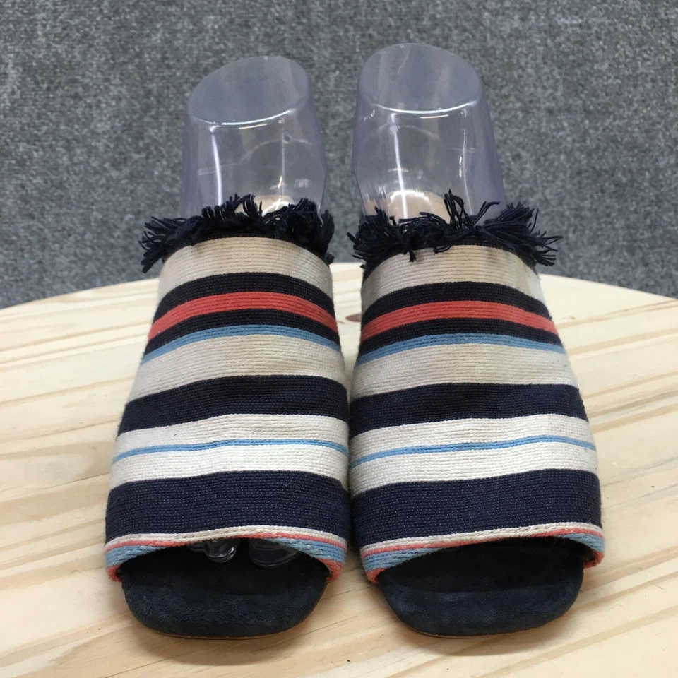 Splendid 凉鞋女式 8 男爵跟拖鞋多色帆布条纹 — 第 4/4 张图片