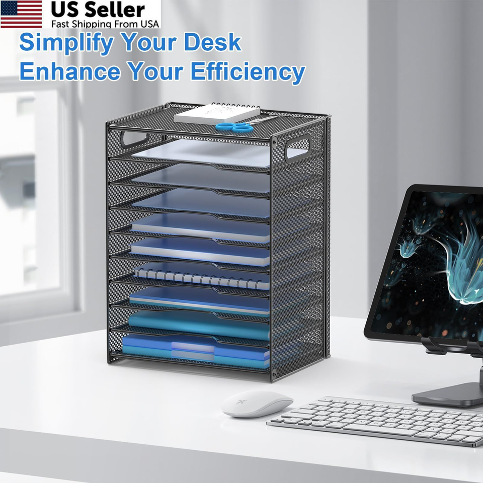 OUTWOLF 10 Tier Paper Organizer - Letter Tray 12.8