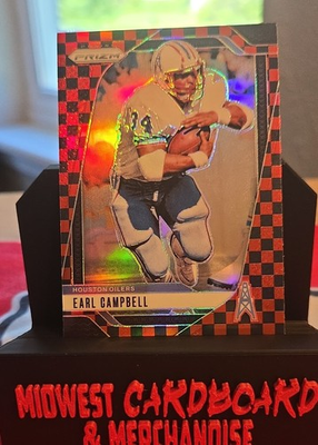 #ad 2024 Panini Prizm Earl Campbell #297 Black amp; Red Checker Prizm $15.00