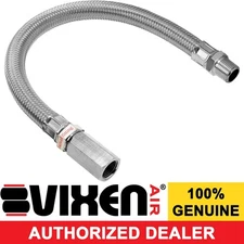 3/8 FEMALE TO 3/8 MALE NPT STAINLESS STEEL BRAIDED HOSE EXTENSION 12" VXA7338C