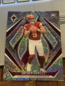 Jayden Daniels 2024 Panini Phoenix #198 Rookie International Silver Prizm RC SP