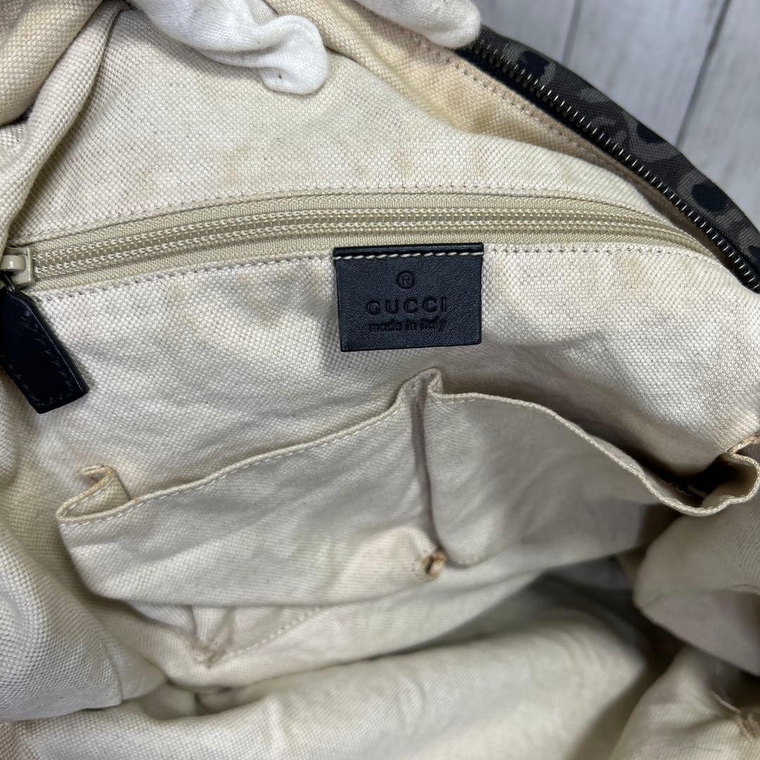 Gucci Nylon Leopard Print Backpack Large Capacity… - image 18