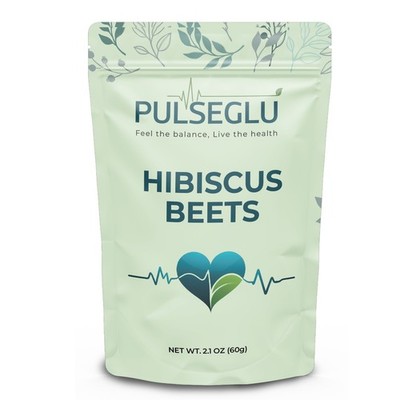 PulseGlu Herbal Tea - 15 Tea Bags - 60g - Hibiscus, Beets, Ginger, Lemongrass