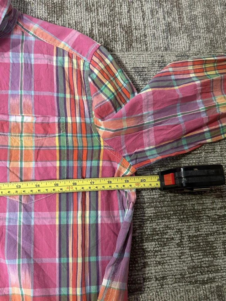 Lauren Jeans Co. Ralph Lauren Men's Button-Up Shirt XS Pink Multi-Colour Plaid - Image 3 of 4