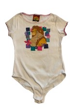 RARE Vintage 90s Disney The Lion King Simba  Nala body one piece Size girls 10