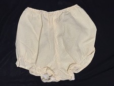 VTG Toddler Seersucker Bloomers Diaper Cover Bottoms Yellow Sz 2T