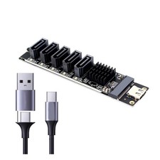 TYPE-C to SATA3.0 5 Ports Adapter Converter Card 6Gbps USB10G JM575 JMS5809537
