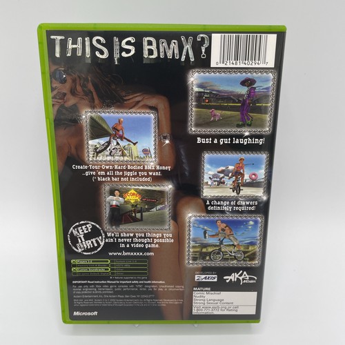 BMX XXX Microsoft Xbox originale completo CIB + poster e scheda di registrazione - Foto 2 di 7