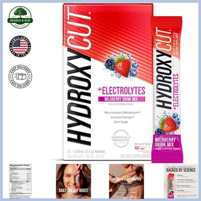 Sugar-Free Weight Loss Drink Mix, 21 Packets with Wildberry Flavor and Caffeine