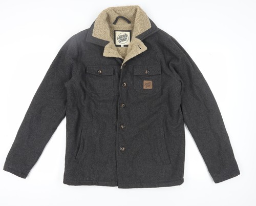 Chaqueta Bomber Santa Cruz Para Hombre Gris Mezcla Lana S - Imagen 1 de 12