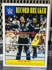 2016 Topps Heritage WWE Honky Tonk Man Wrestling Card Record Breaker IC Streak