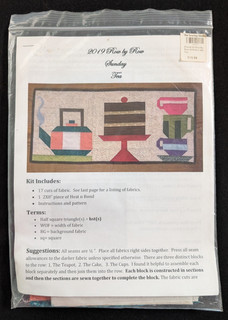 2019 Row by Row Sunday Tea Quilt Kit The Sewing Studio Cake Tea Pot Teacups