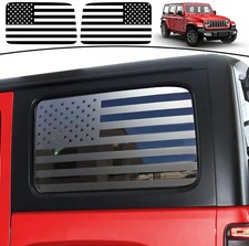 2x Exterior Rear Side Windows Us Flag Sticker For 2018-2026jeep Wrangler 4door 2x Exterior Rear Side Windows Us Flag Sticker For 2018-2026jeep Wrangler 4door