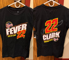 NWT Indiana Fever Caitlin Clark 22 WNBA WNBPA  TSHIRT Womens Small Black
