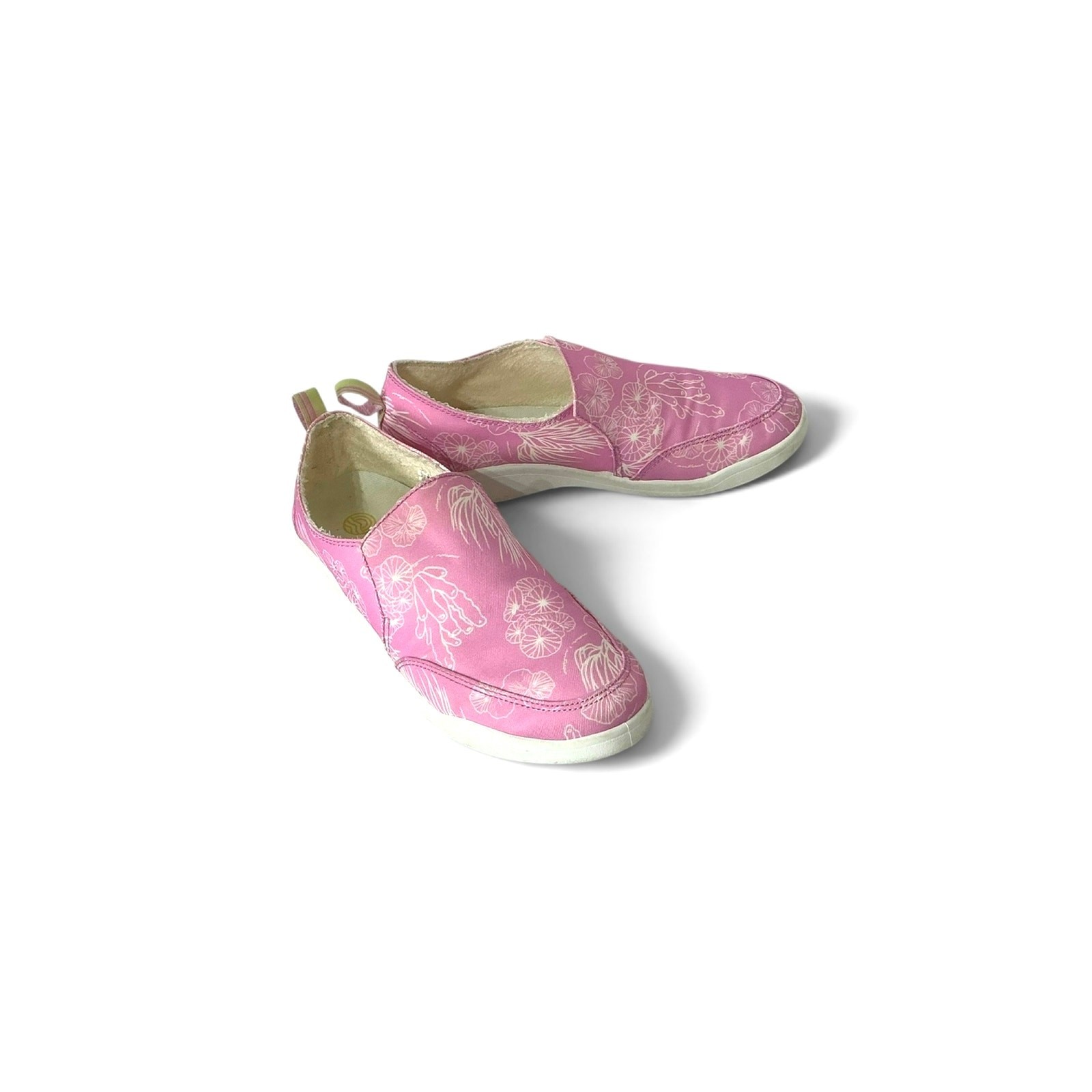 Vionic Women's Beach Malibu Slip-on Sneakers Shoes  Pink Coral Sea Print Size 6