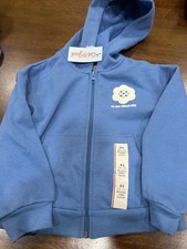 Girls Cat  Jack Blue Zip Up Sweatshirt XS 4/5 NWT