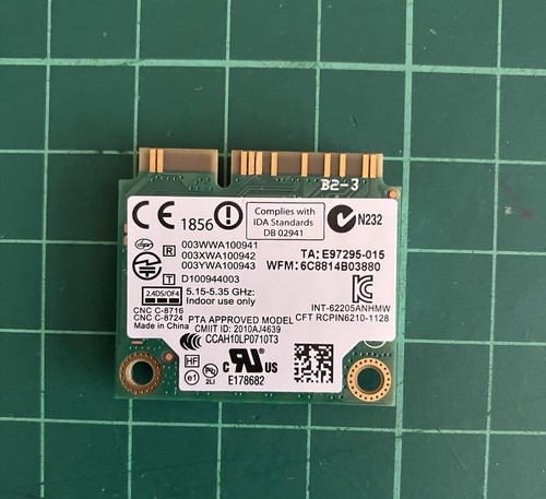HP MiniPCIe WiFi Card Intel Centrino Advanced-N 6205 631954-001 Wireless 60Y3253 - Photo 2/2