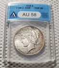 1926 Peace Silver Dollar 90% Silver US Coin ANACS AU 58 VAM-2 DDR Top 50 Nice