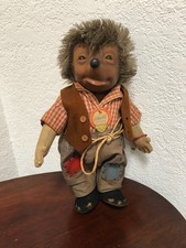 Steiff Horzu's Vintage Hedgehog Mecki Doll w/Tag 1960s 10" ALL ID