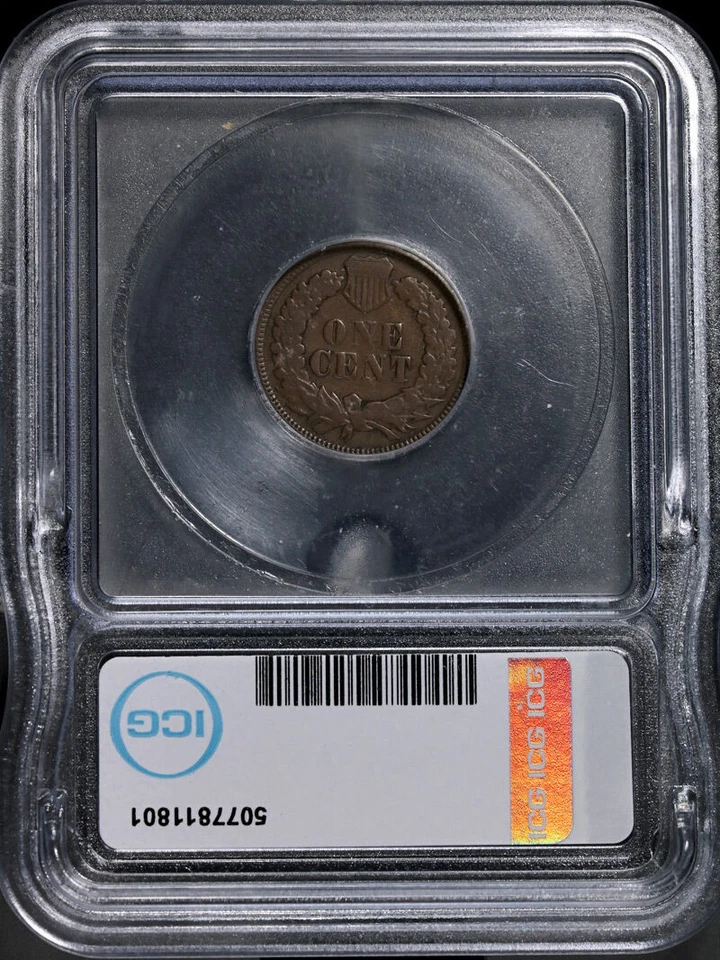 1869 Indian Cent ICG VG8 Great Eye Appeal Nice Strike - Image 4 of 4