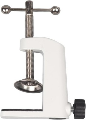 Universal C-Clamp Lamp Holder Desk Mount Clamp Base for Swing Arm White 