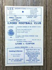 Ilford v Clapton programme - 73/74 - Isthmian League