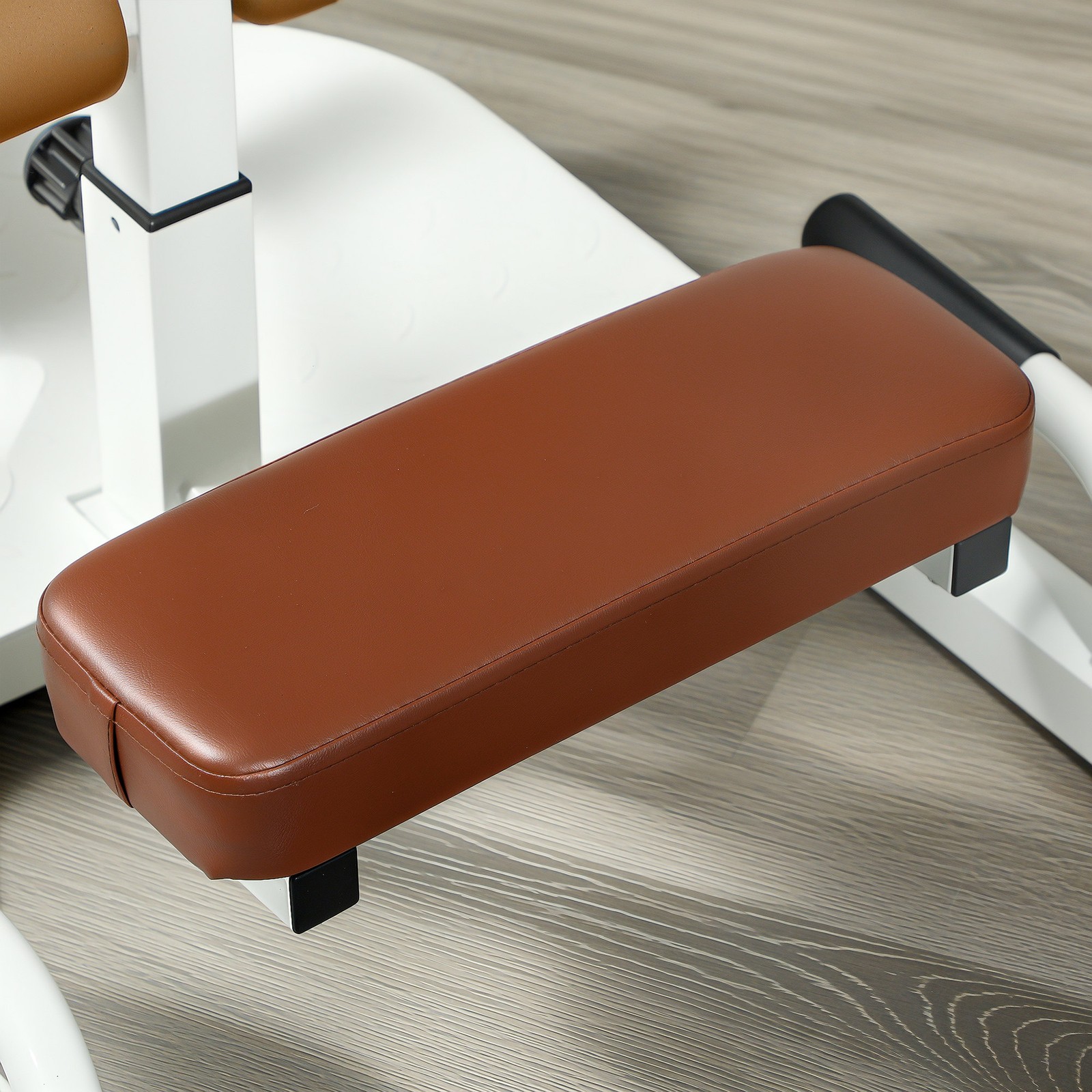 Soozier Sissy Squat Machine Hip Thrust Machine with Push Up Stand, White