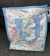 Vintage Carter's Diaper Bottle Insulated Bag Blue Pink Green Teddy Bears