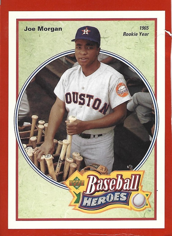 1993 UPPER DECK  BASEBALL BOX BOTTOM  MLB  CUT-OUT  JOE MORGAN  1965 ROOKIE YEAR