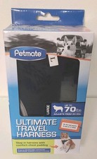 Petmate Ultimate Adjustable Travel Harness Leash, Dog, L up to 70 LBS Black 4786