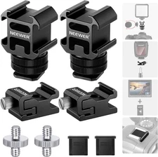 NEEWER 8 PCs DSLR Hot Shoe Mount Adapter Kit for Triple Cold Shoe Mount