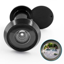 Cionyce Safety Door Viewer Peephole, 200-Degree Front Black a