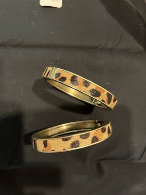 Vintage Go Wild!  Faux Hide Brass Bracelet Never Worn
