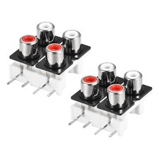 2 x AV Concentric Outlet 4 RCA Female Jack 6P...
