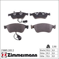 1X Zimmermann 23885.205.2 Bremsbelagsatz FüR Audi A8 4D2 4D8