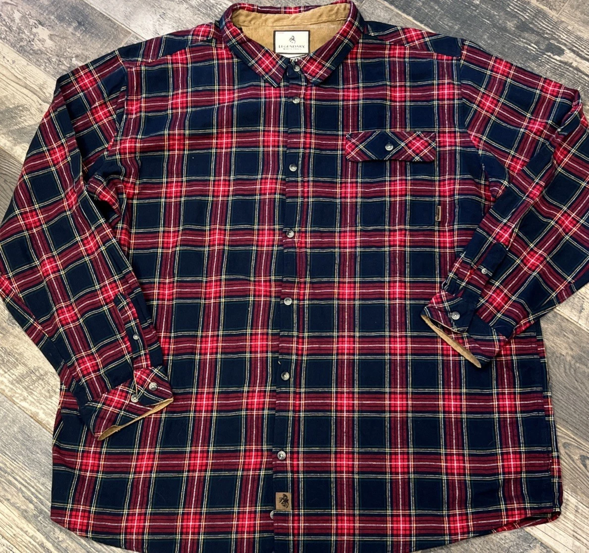 Legendary Whitetails Shirt Original Buck Camp Plaid Flannel Outdoor 4XT Tall