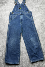 John Deere Overalls Bibs Unisex Sz 7 Youth Carpenter Bib Jumper Denim Farmer