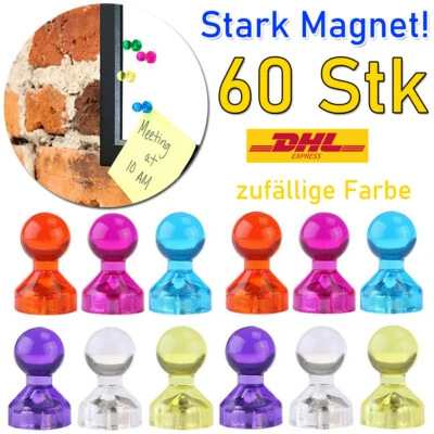 MARKENLOS DHL 60 Stk Magnetpins Neodym Kegelmagnet für Magnettafel Kühlschrank Pinnwand