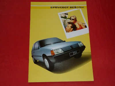 1985 Peugeot 205 3 Door XE XL XLD XR Brochure Brochure Depliant Folleto