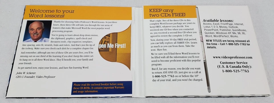 Lot Of 2 VIDEO PROFESSOR 3-CD Lesson Sets: LEARN WORD 2002 & LEARN THE INTERNET - Image 4 of 4