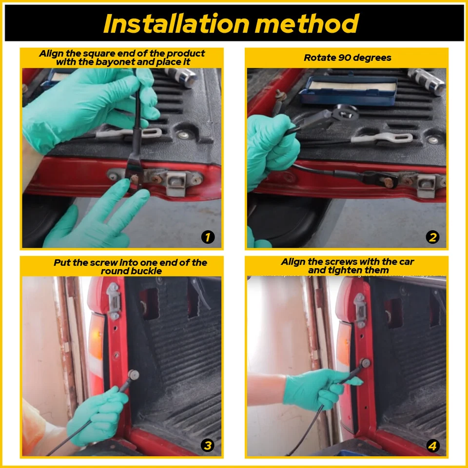 Un par de cables de puerta trasera para Chevrolet Silverado 1500 GMC Sierra 1500 1999-2006 Foto 4 de 4