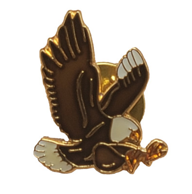 Bald Eagle Flying Soaring Striking Prey Tie Tack Lapel Pin