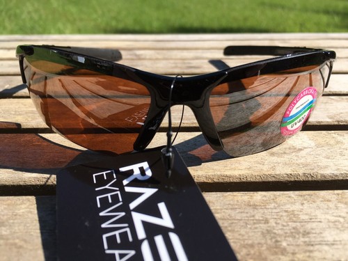 Gafas de sol RAZE Peak negras HD lentes de conducción marrón alta definición 12111 - Imagen 2 de 12