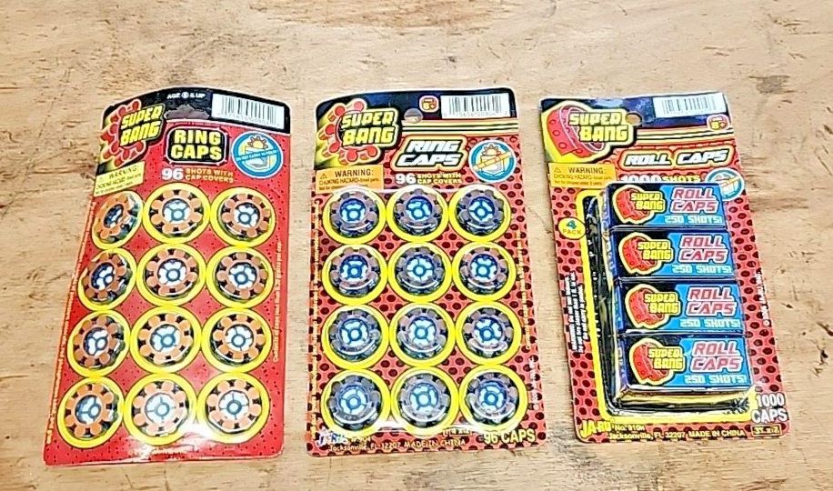 ''SUPER BANG'' JARU Cap Gun Rolls 1,000 Total Caps 4Pack ring caps eBay