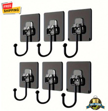 5 pcs Heavy-Duty Self-Adhesive Wall Hooks Waterproof Multipurpose Hanging Hooks