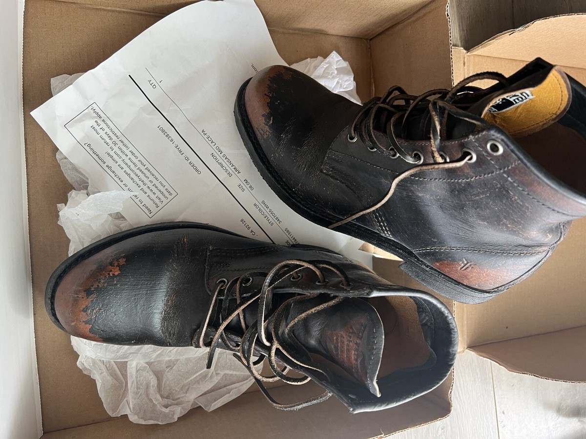 Frye Arkansas Lace‎ Up Boots Frye Arkansas Logger Mid 87054 Mens Brown Leather Lace Up  main image 3